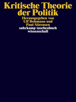 cover image of Kritische Theorie der Politik